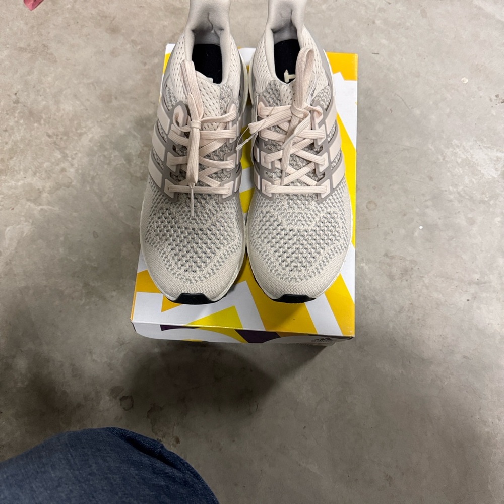 Adidas Light Tan Knit Sneakers